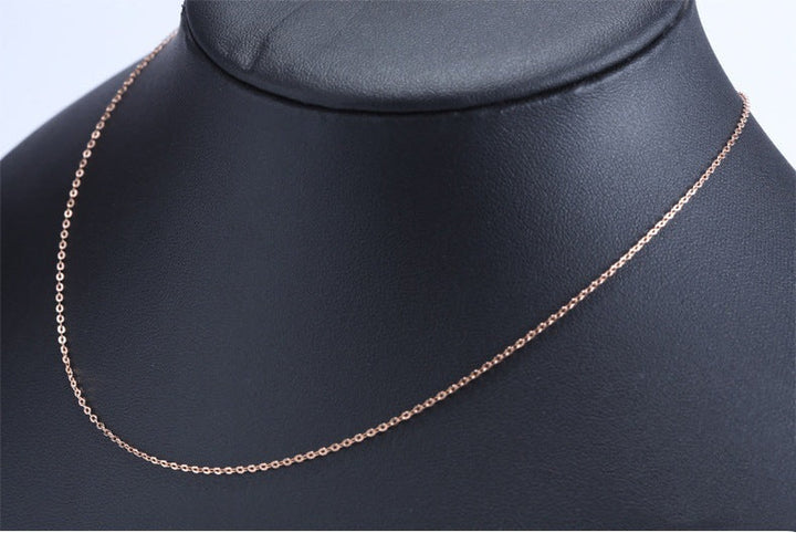 Women's Korean-style Red Tourmaline Colored Gemstone Pendant Necklace