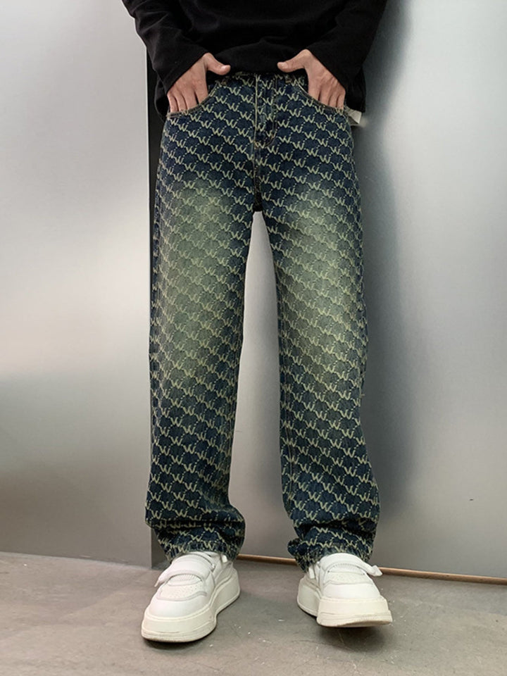 Men's Patterned Relaxed Fit Jeans