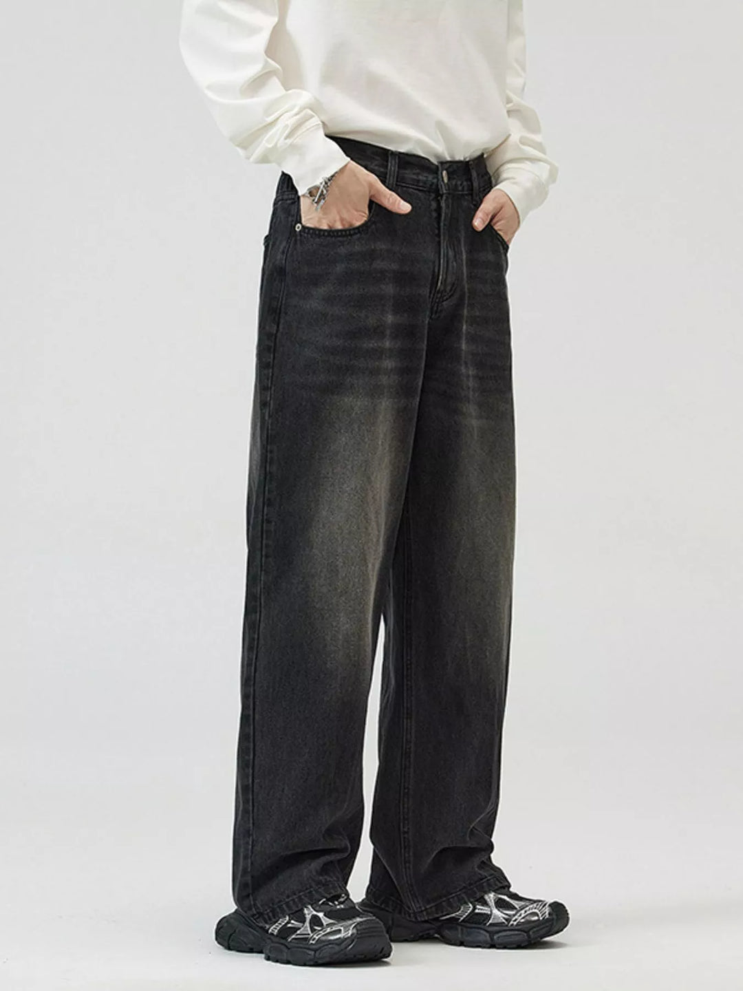 Men's Full Size Wide-Leg Jeans Plus Size