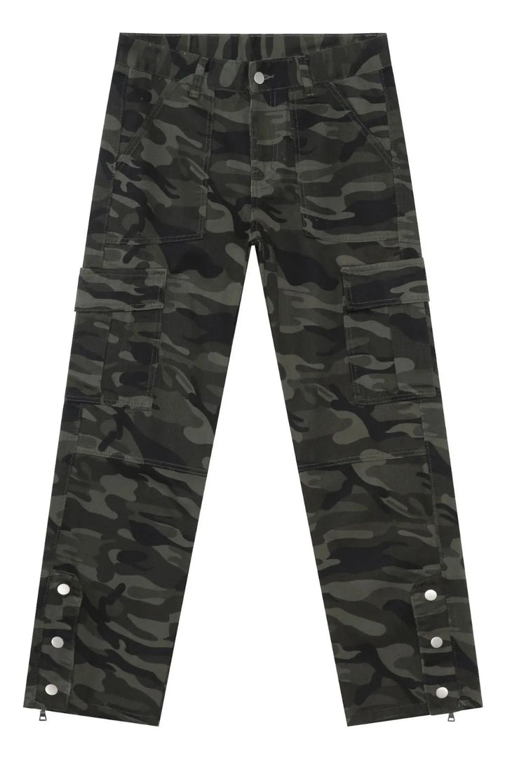 Men's Camouflage Jeans with Cargo Pockets