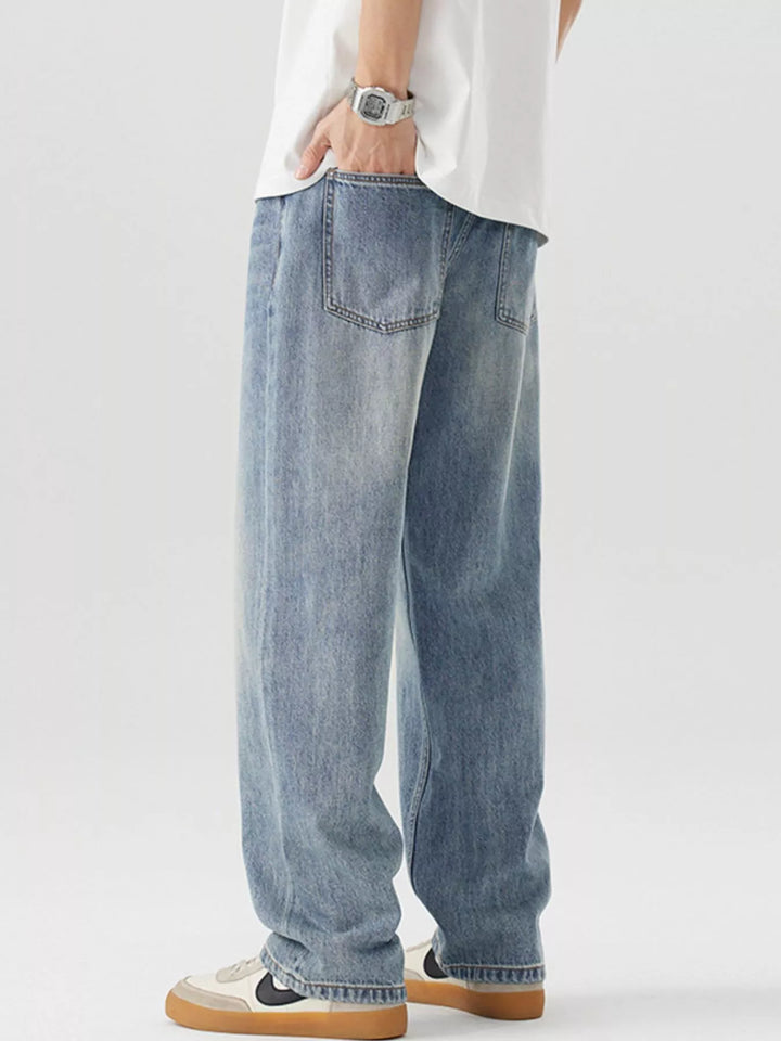 Men's Vintage Wash Loose Fit Jeans