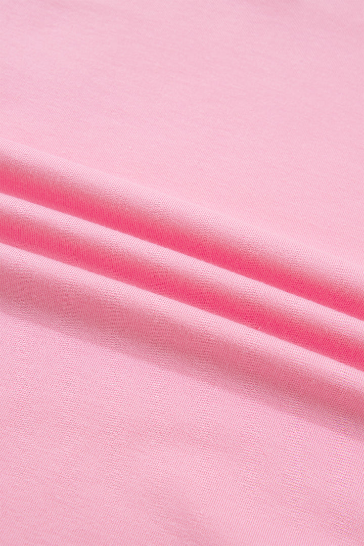 Bonbon V Neck Pleated Short Puff Sleeve Plus Size Blouse