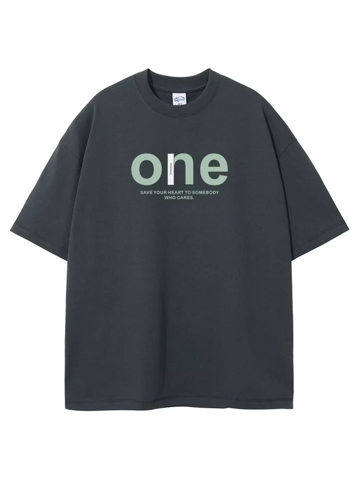 Men's Full Size Casual Letter Graphic Short Sleeve T-Shirt Plus Size