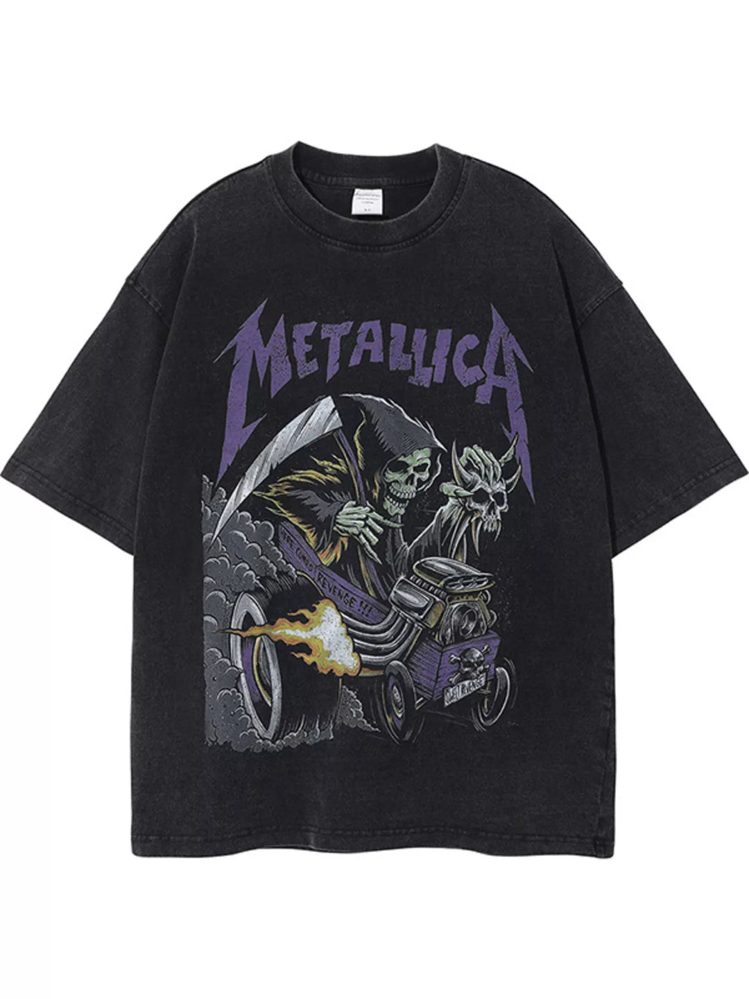 Men's Graphic Round Neck Vintage Wash T-Shirt