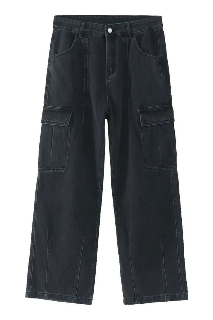 Wide Leg Jeans with Pockets
