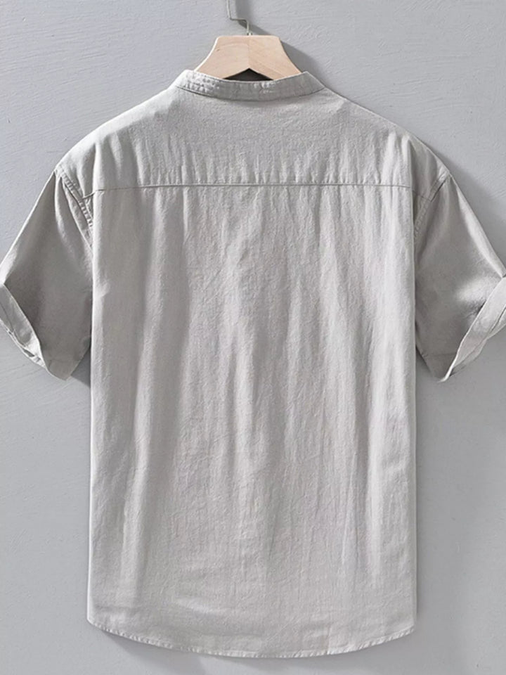 Men's Plus Size Button Up Short Sleeve Shirt