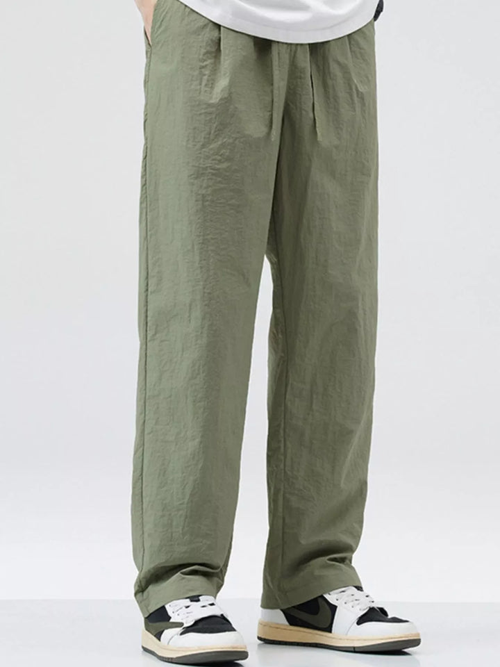 Men's Full Size Lightweight Wide Leg Casual Pants  Plus Size