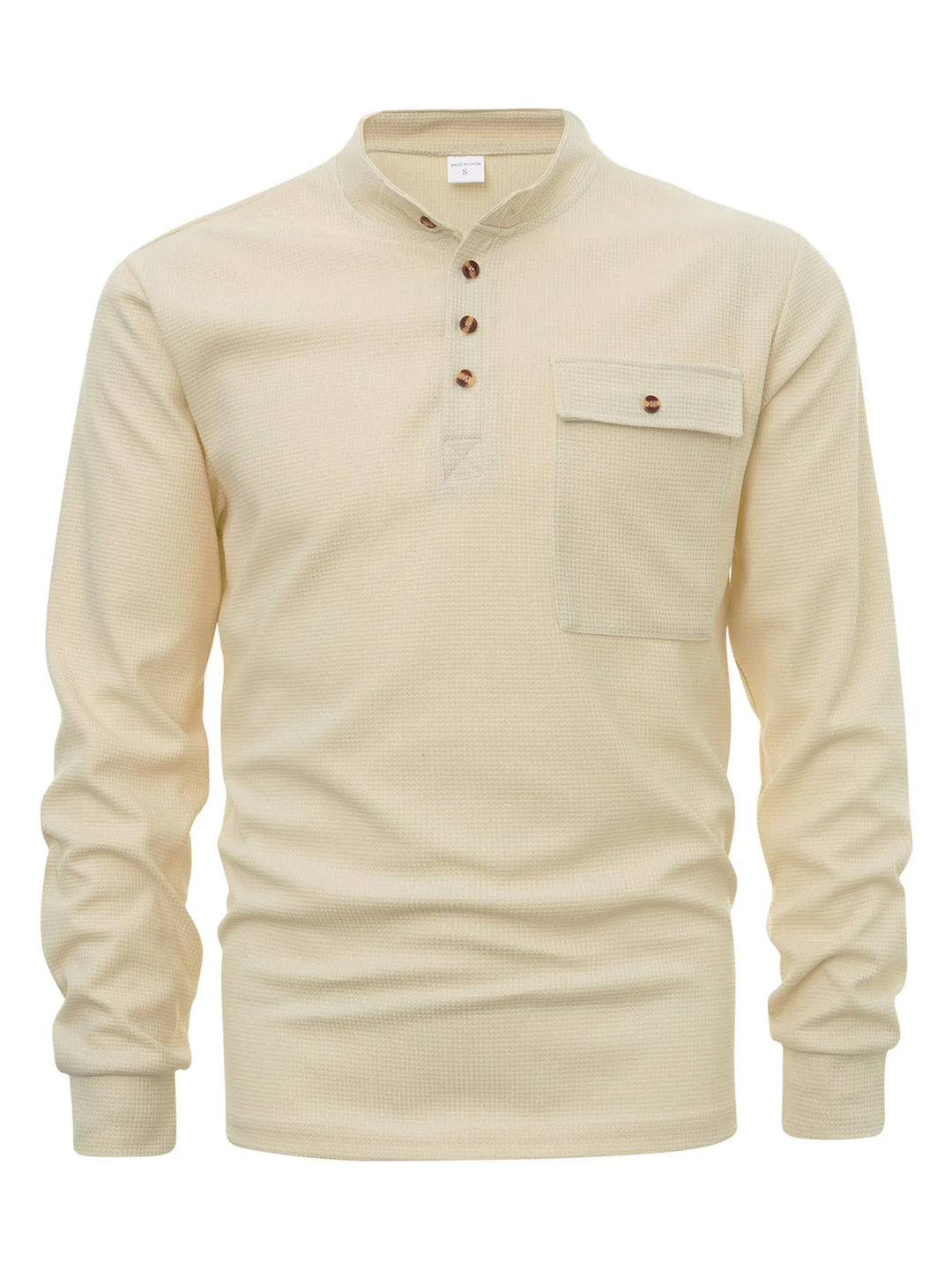 Men's Button Detail Long Sleeve T-Shirt