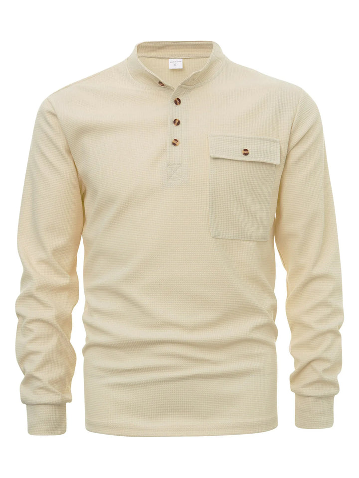 Men's Button Detail Long Sleeve T-Shirt