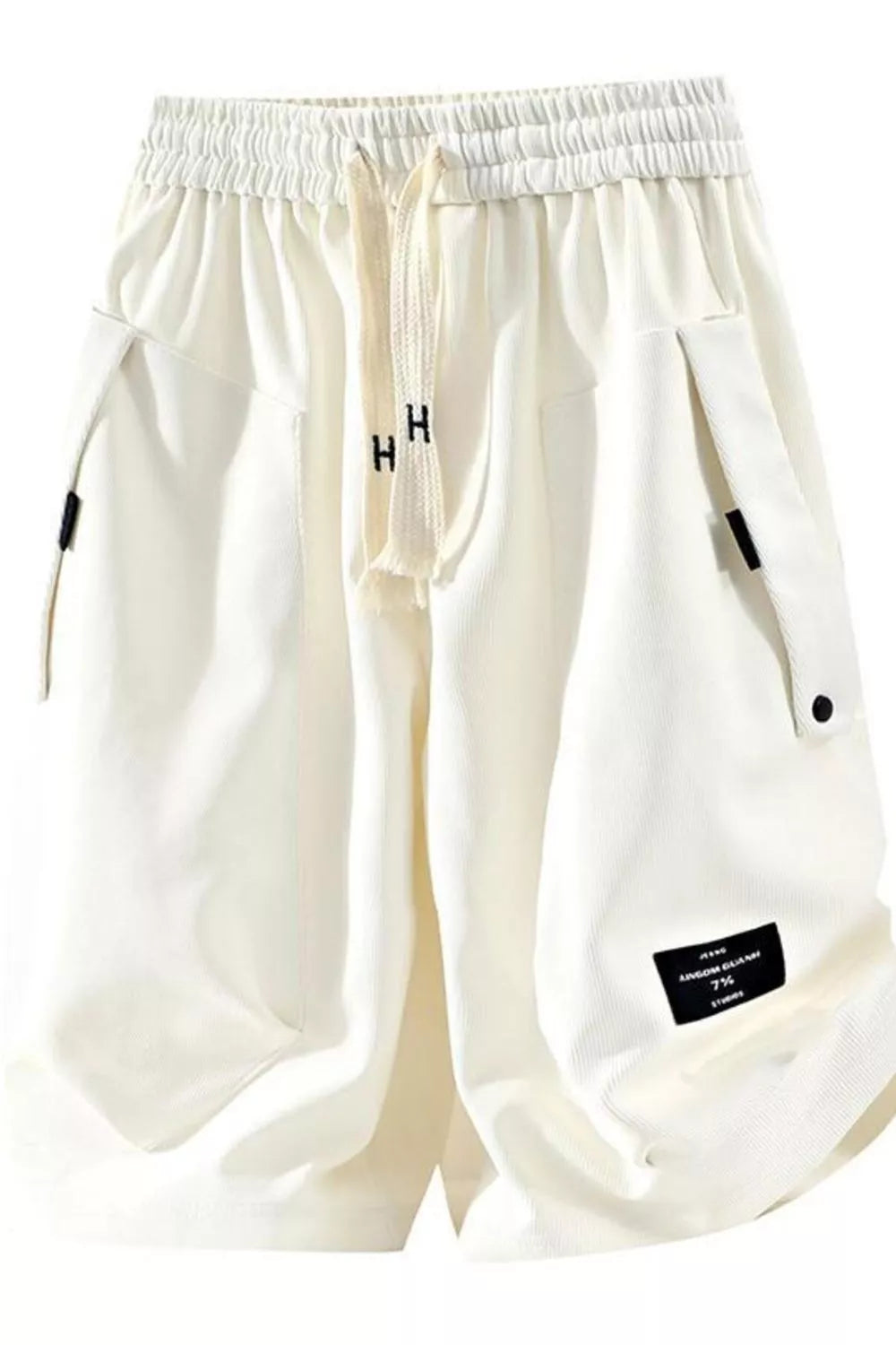Men's Plus Size Drawstring Pocketed Shorts