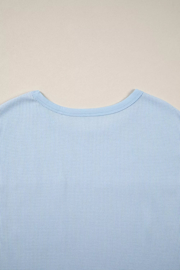 Waffle Knit Pocket T-Shirt