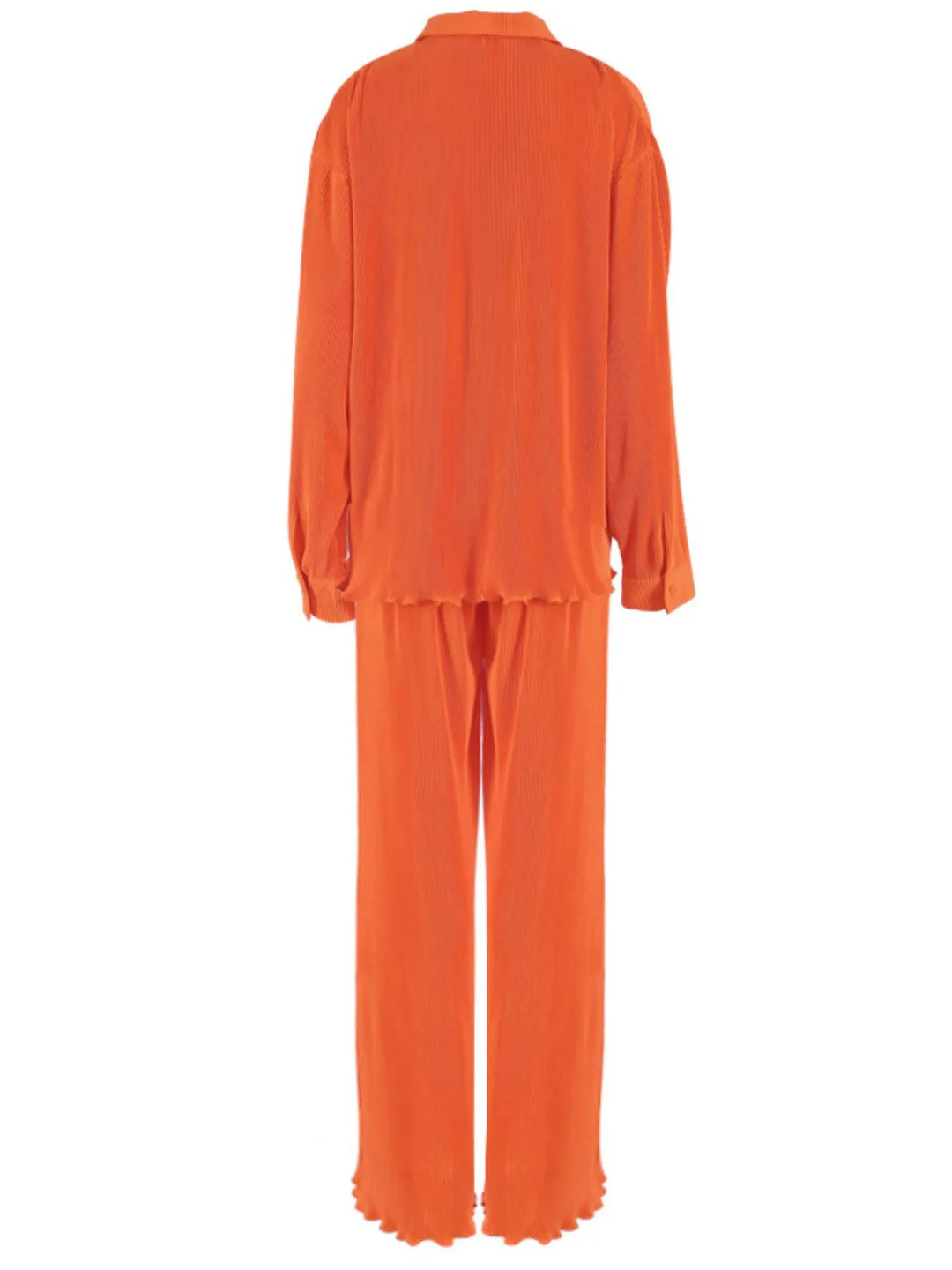 Button Up Long Sleeve Top and Pants Set