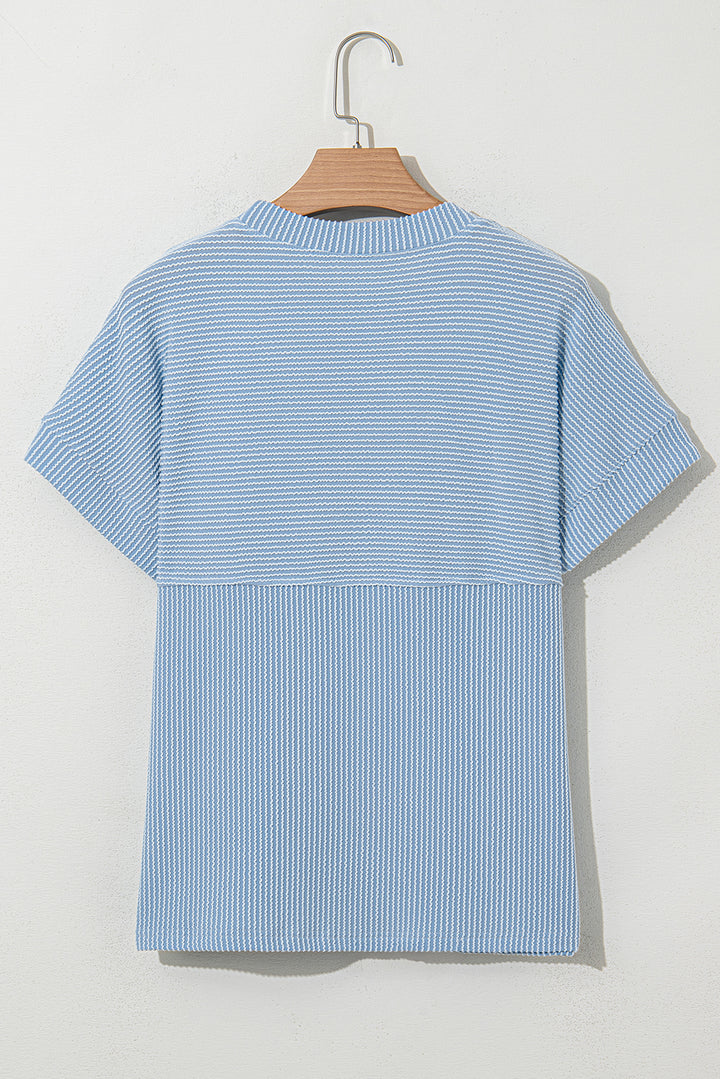 Myosotis 純色針織立領 T 卹