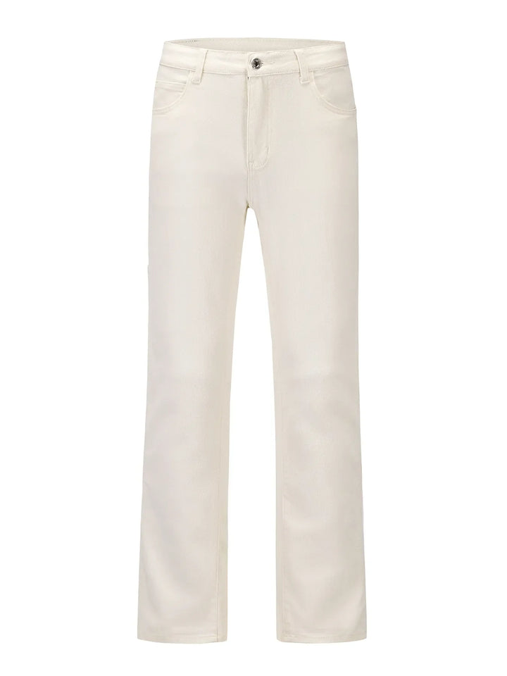 Men's Slim Straight Jeans with Snap Detail