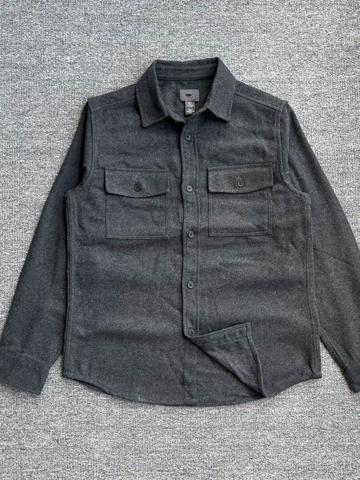 Men's Button Up Long Sleeve Shacket