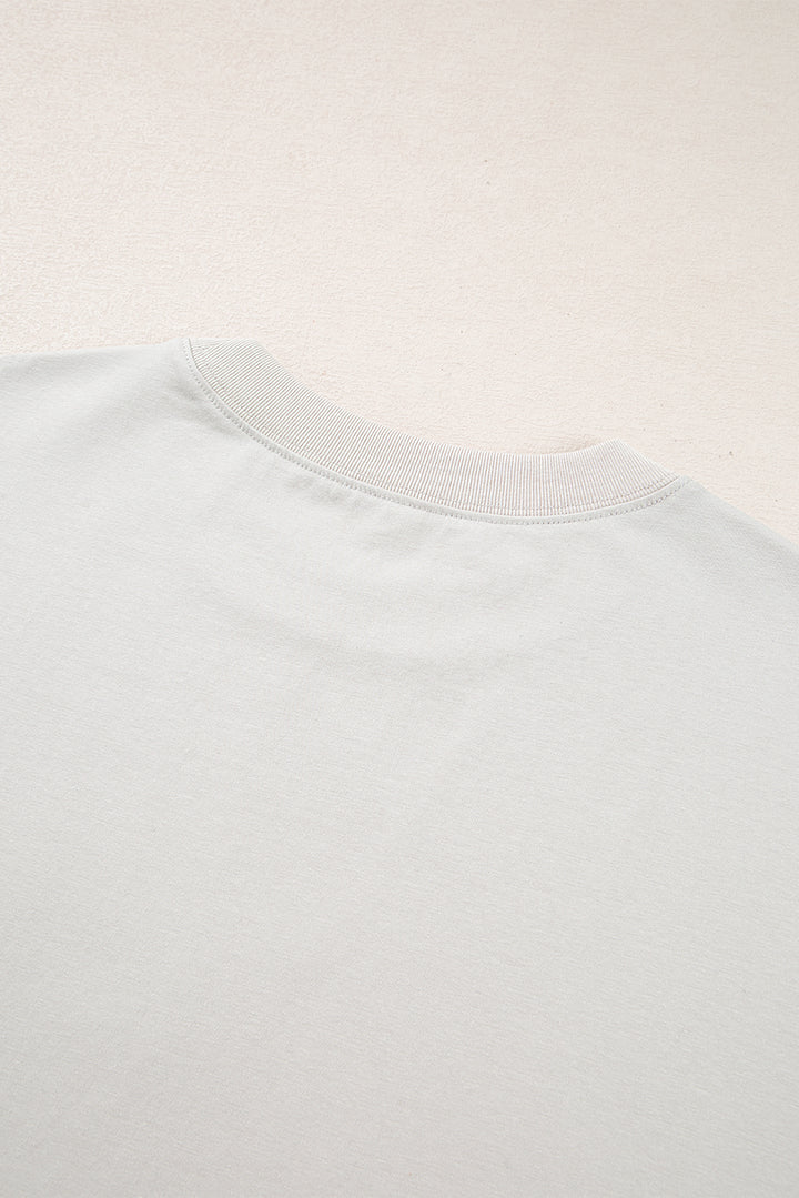 Casual Oversize Big Bow Printed Drop Shoulder Tunic Casual Tee