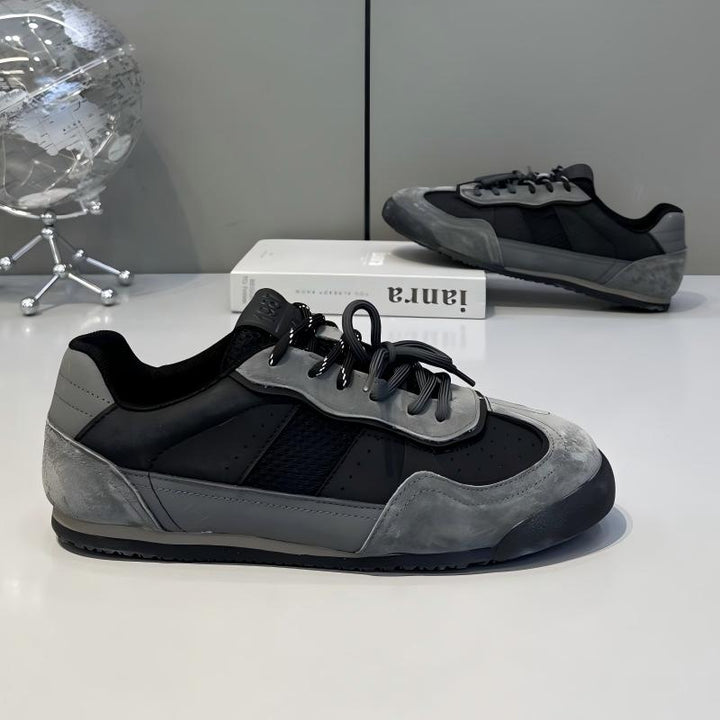 Men's New German Trainers, Soft Cushioned Breathable Run-style Shoes, Lace-up Low-top Versatile Casual Sneakers