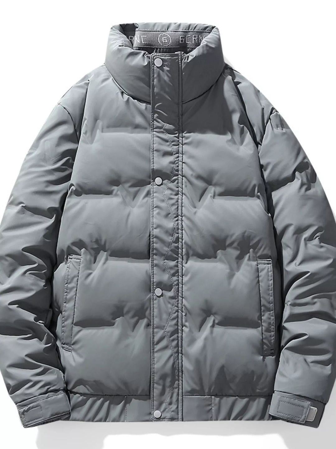 Men's Plus Size Stand Collar Puffer Jacket