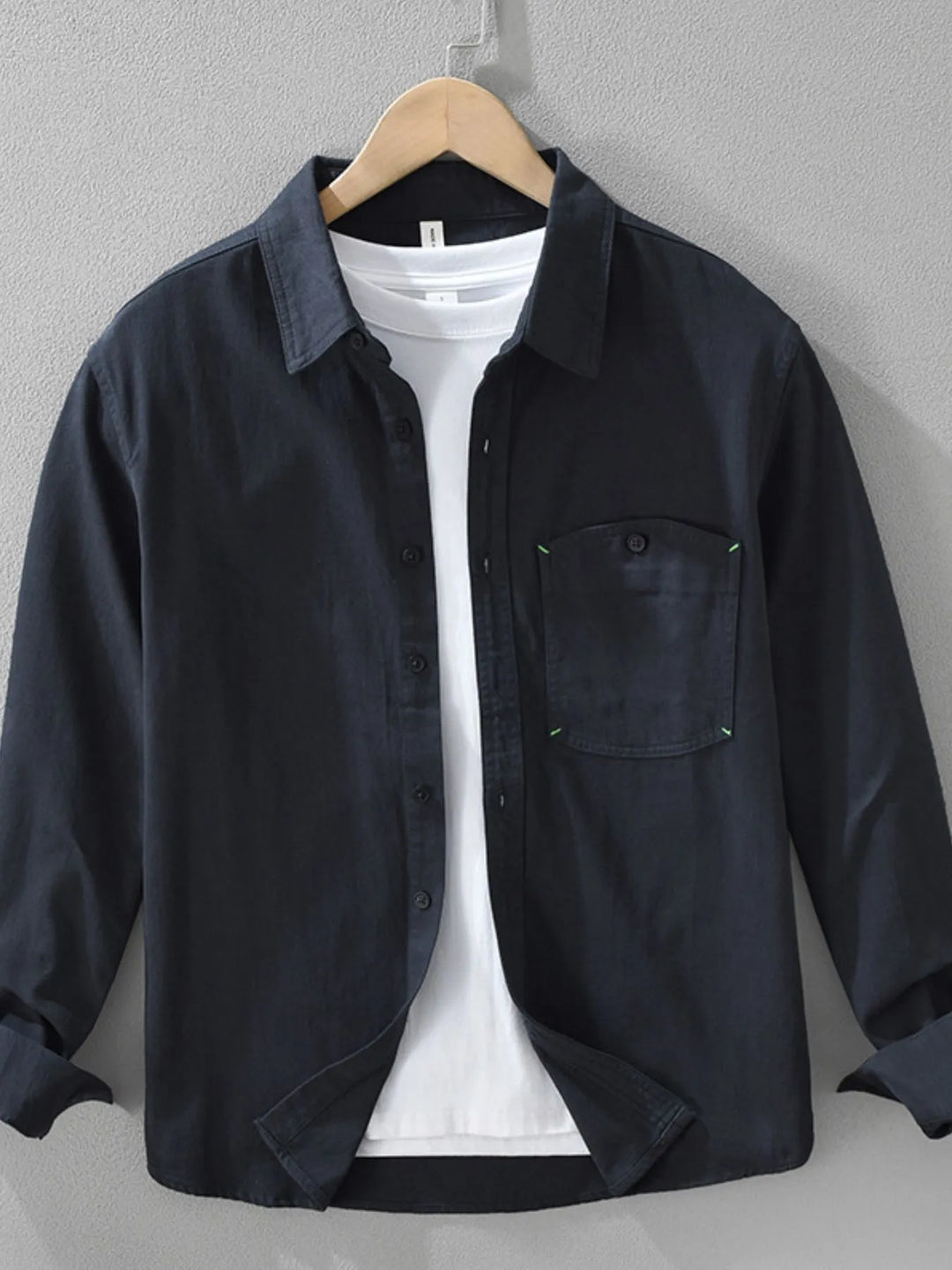 Men's Plus Size Button Up Long Sleeve Shirt