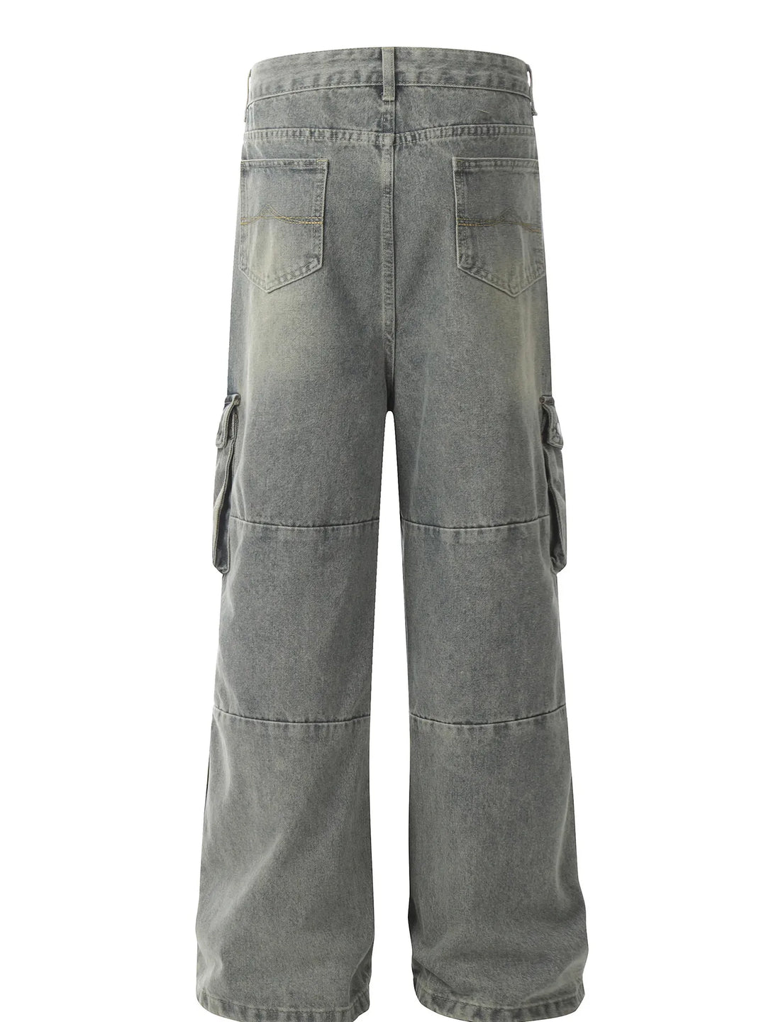 Men's Vintage Washed Cargo Denim Jeans