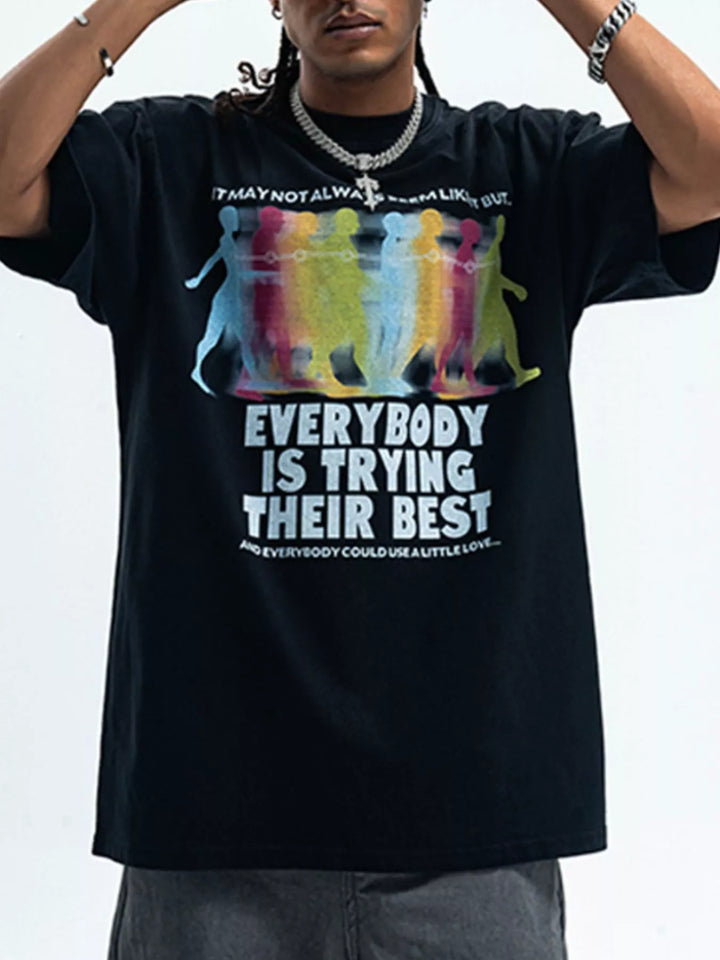 Men's Graphic Round Neck Short Sleeve T-Shirt