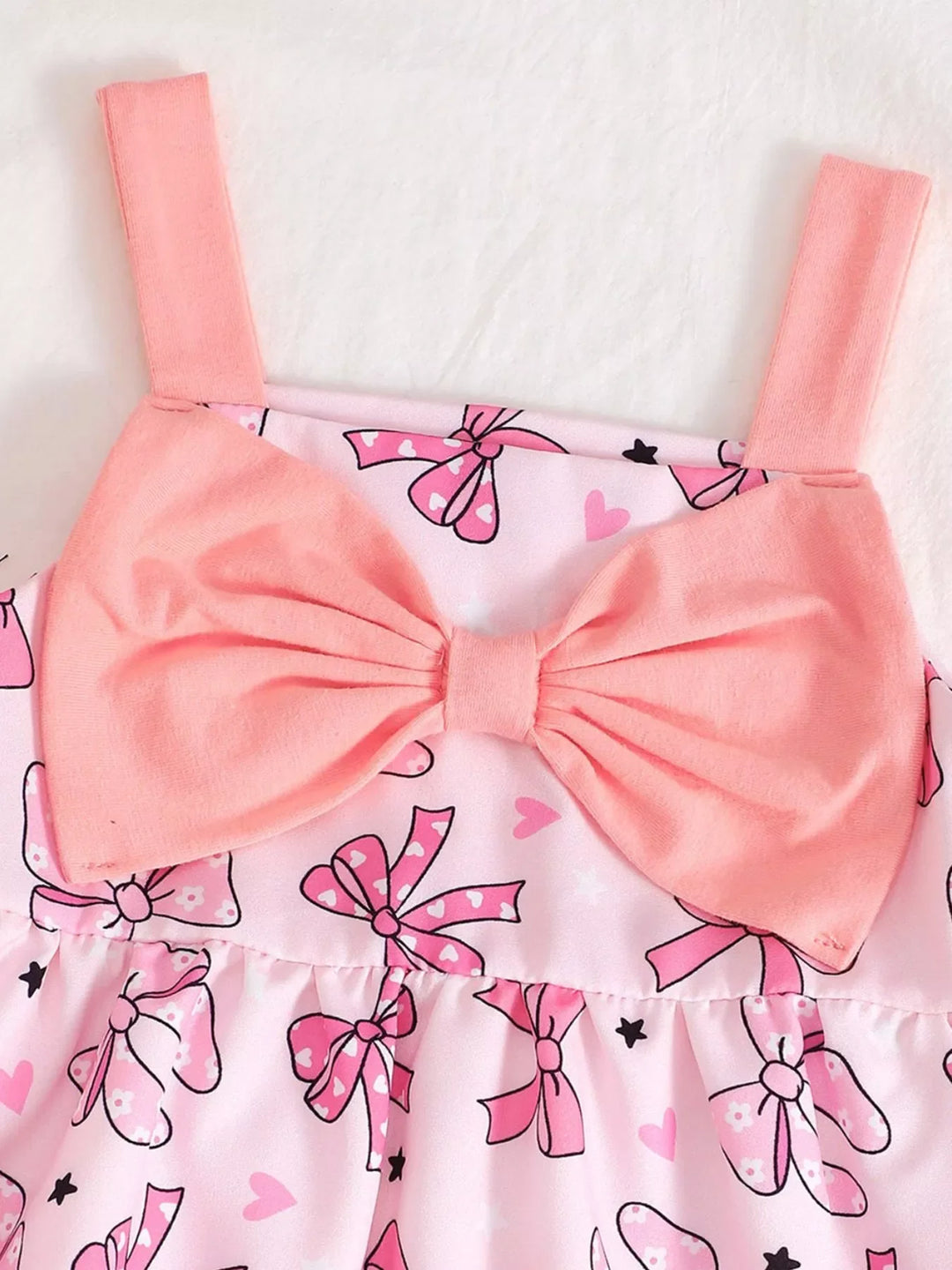 Children's Bow Front Printed Dress