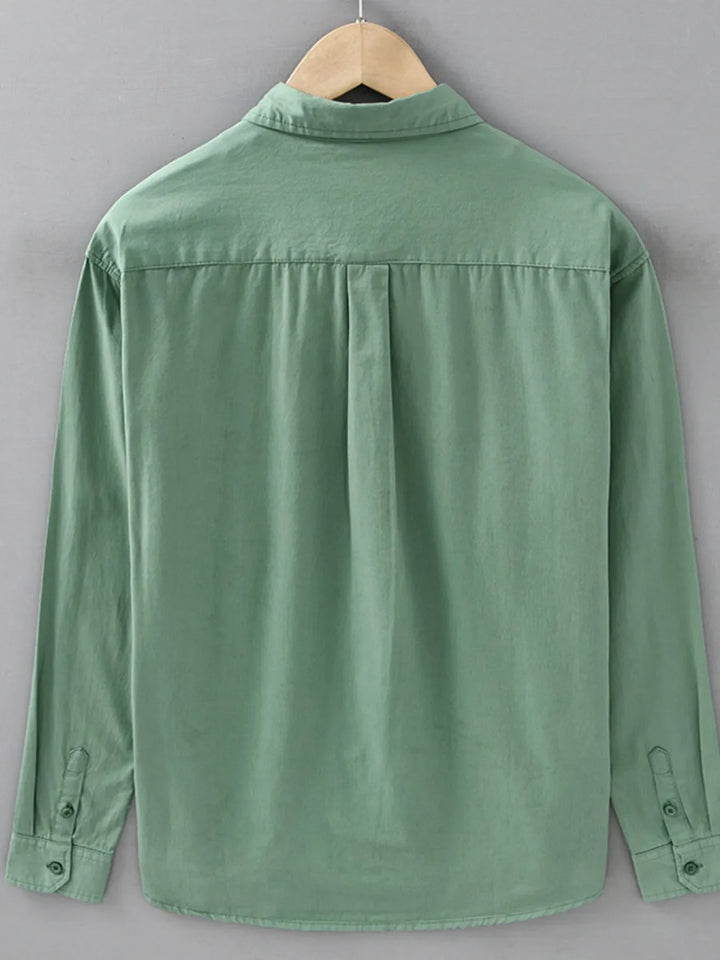 Men's Plus Size Button Up Long Sleeve Shirt
