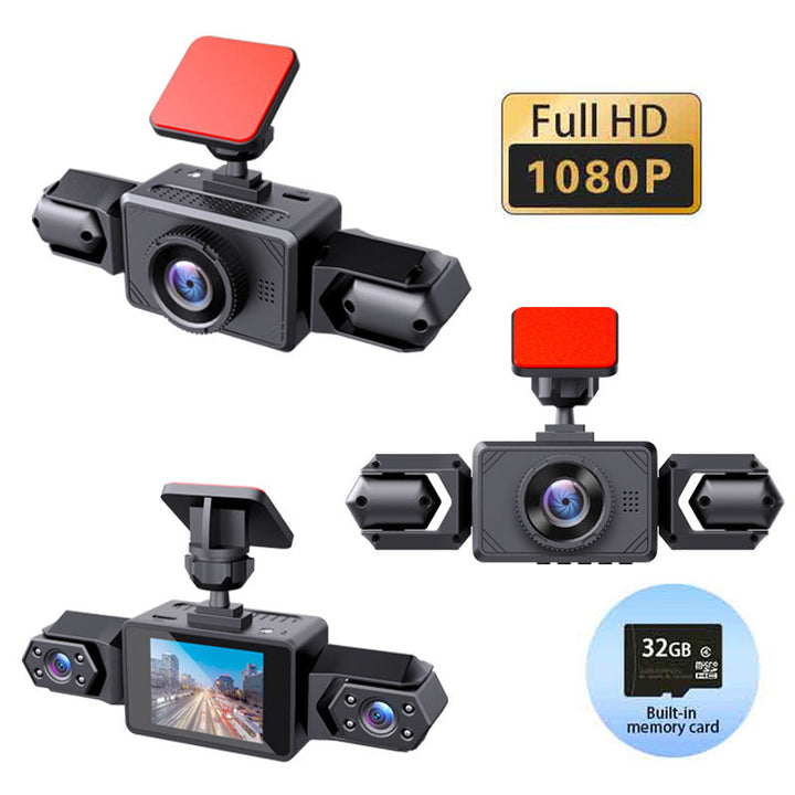 1080P High-definition Driving Recorder With Four Lenses, High-definition Night Vision, Front, Back, Left, Right Recording