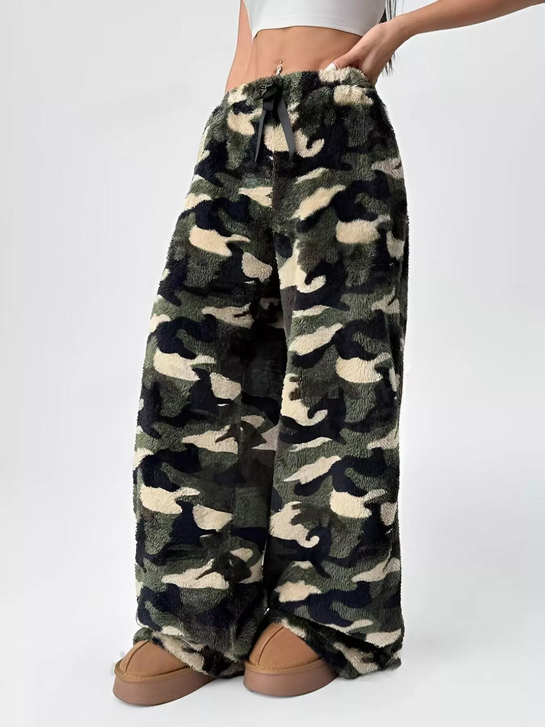 Leopard Wide Leg Pants