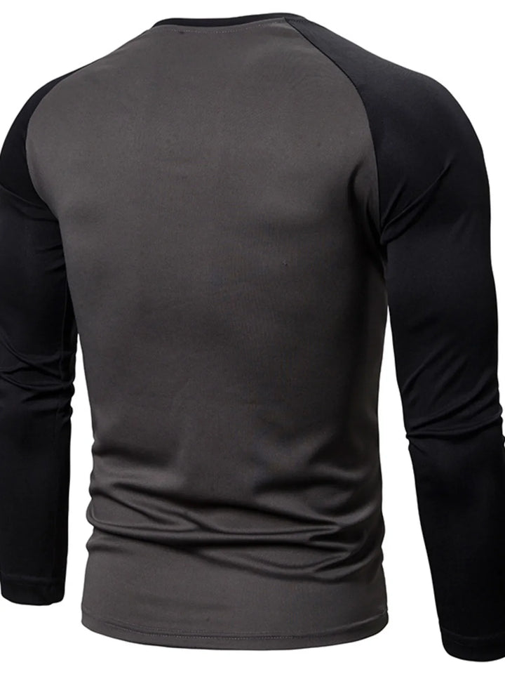 Men's Plus Size Round Neck Raglan Sleeve T-Shirt