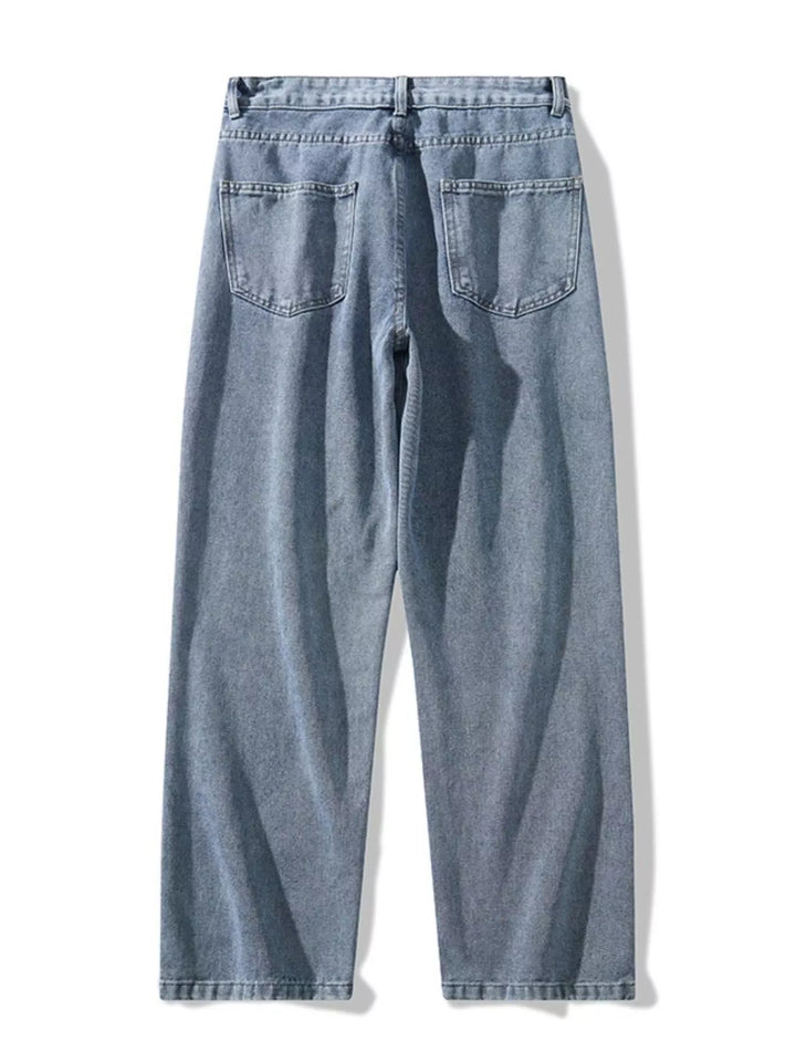 Men's Full Size Loose Fit Wash Jeans Plus Size