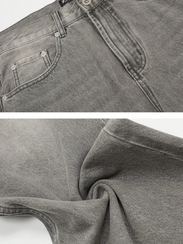 Men's Vintage Washed Wide Leg Jeans
