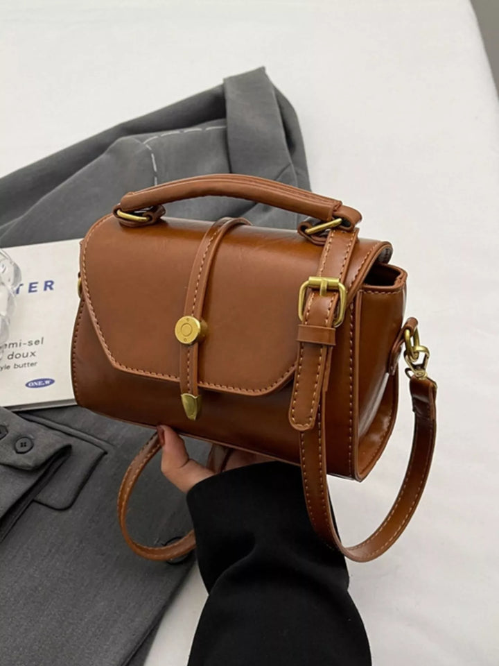 Leather Top Handle Crossbody Bag
