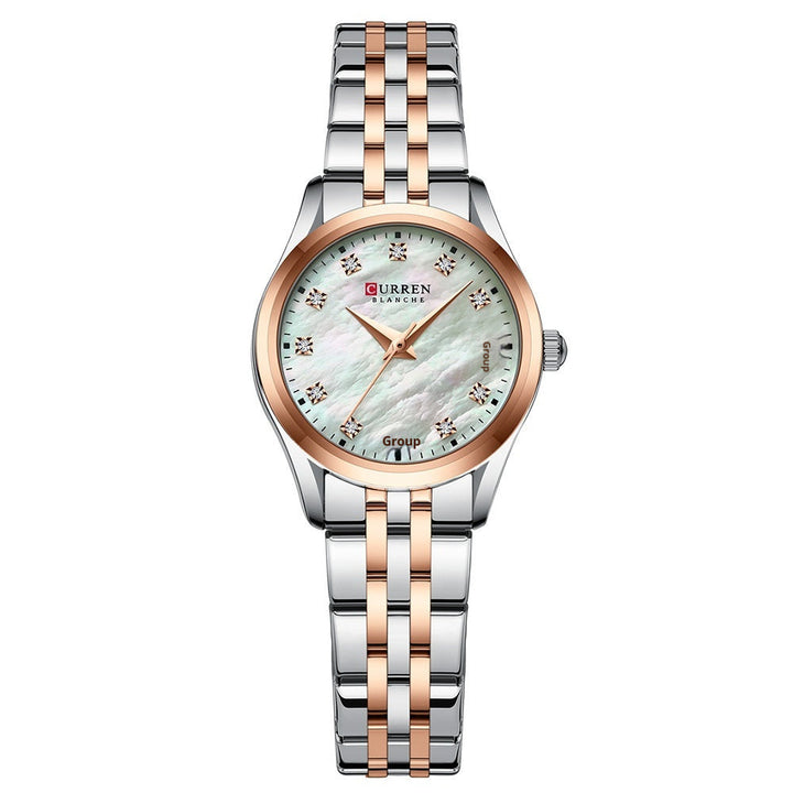 Rhinestone Ultra-thin Womens Shell-face Watch