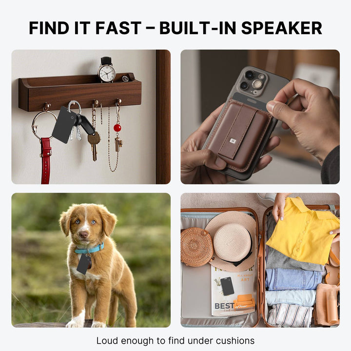 Smart Card Tracker For Find My, Anti-Lost Locator IP68 Waterproof Built-in Speaker, 90-Day Battery Life, Ultra-Slim Wallet Tracker