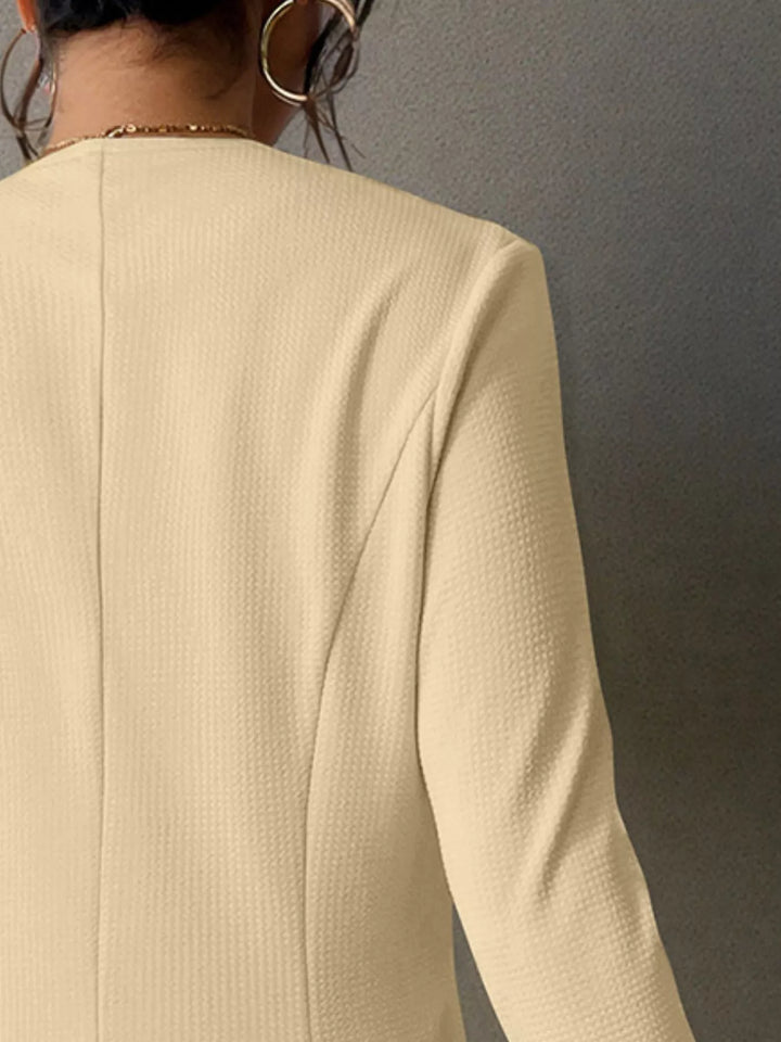 One Button Long Sleeve Blazer