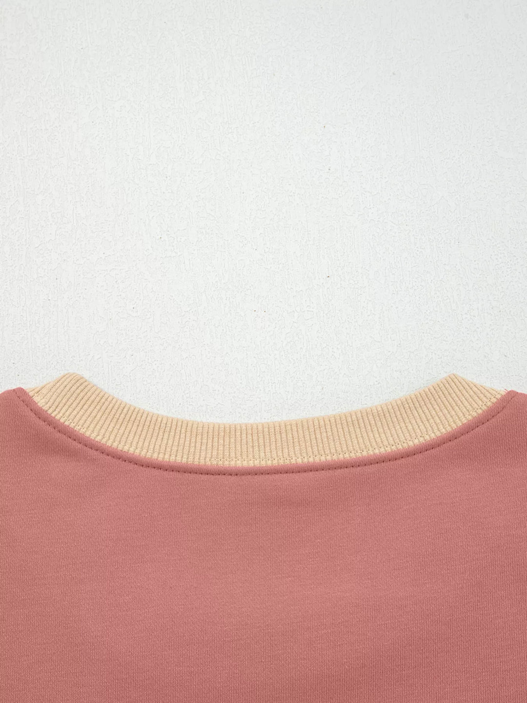 Contrast Star Patchwork Exposed Seam Uneven Hem Drop Shoulder Sweatshirt