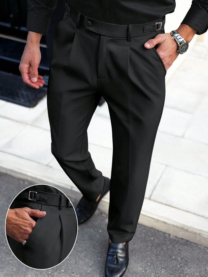 Mens American-style Straight-leg Business-casual Trousers