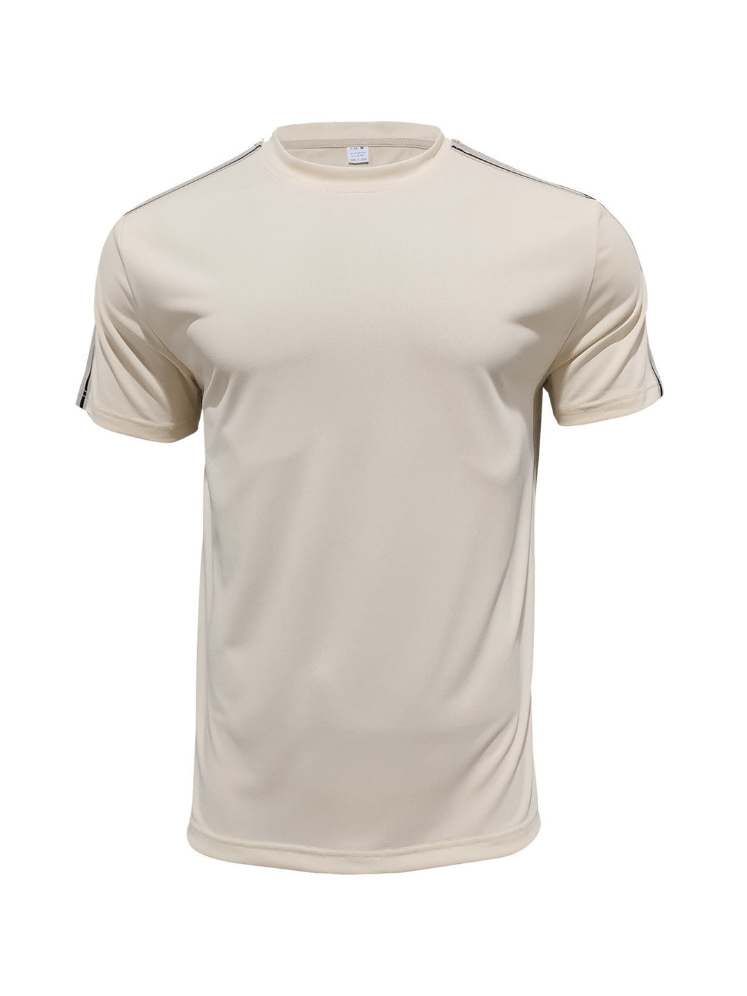 Men's Full Size Striped Shoulder Casual T-Shirt Plus Size