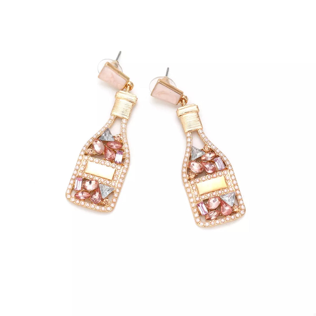 Champagne Bottle Drop Earrings