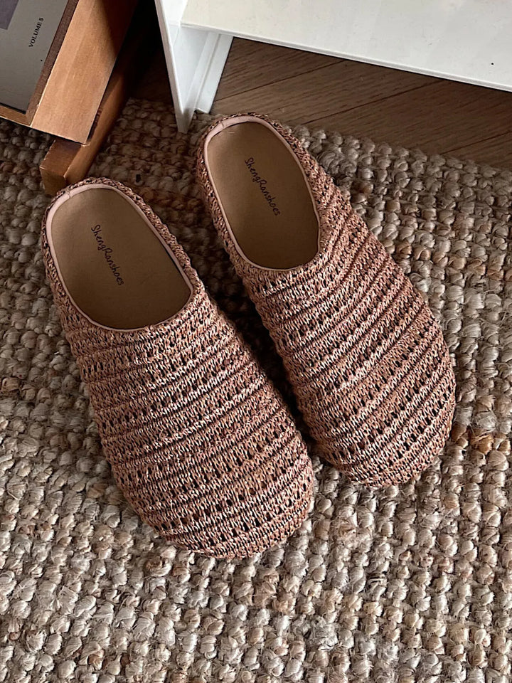 Knitted Round Toe Slip-Ons