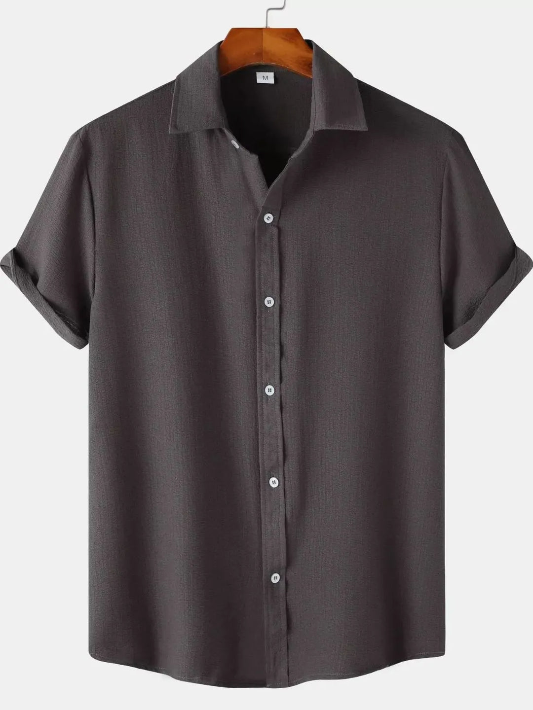 Men's Plus Size Button Down Short Sleeve Shirt