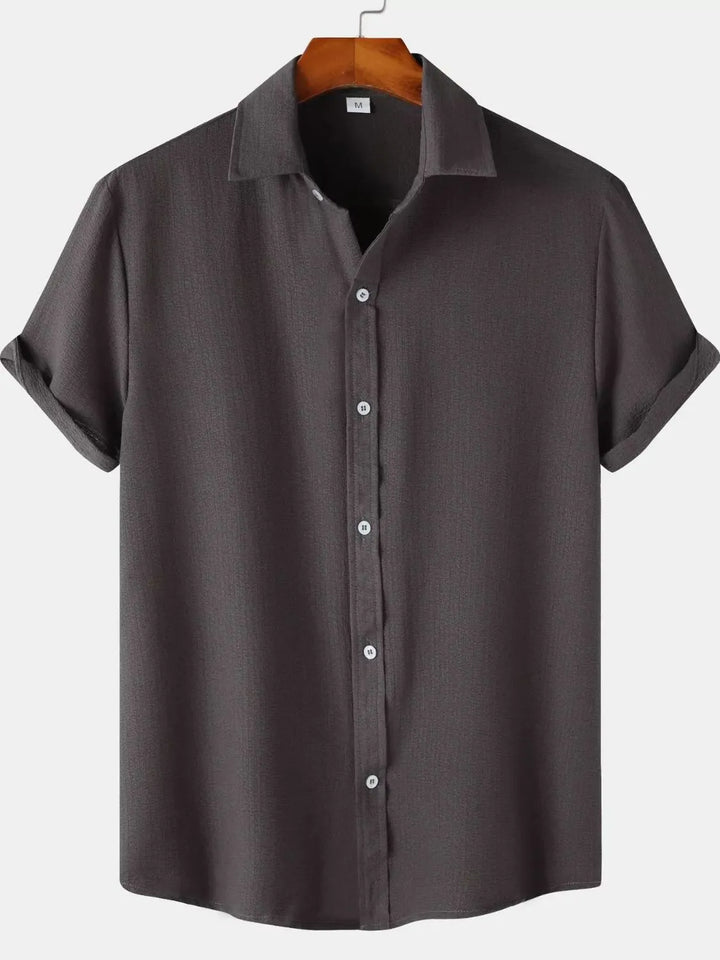 Men's Plus Size Button Down Short Sleeve Shirt