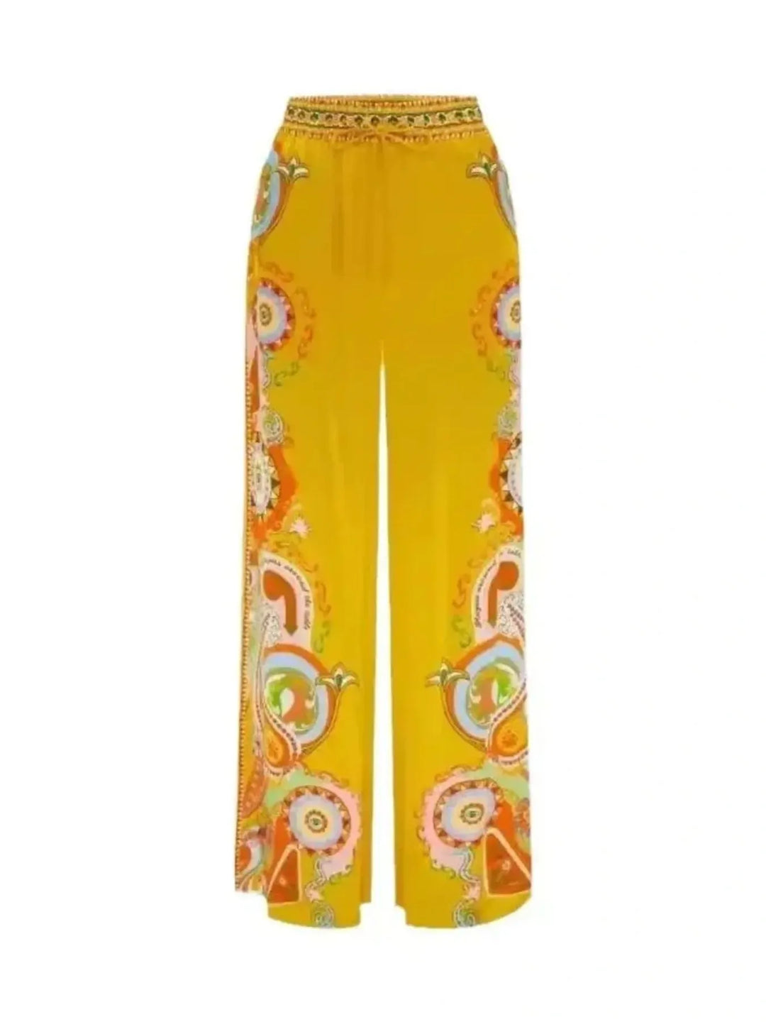 Printed Button Up Shirt and Pants Set