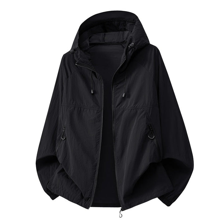 Mens Summer Hooded Sun-Protective Lightweight Jacket
