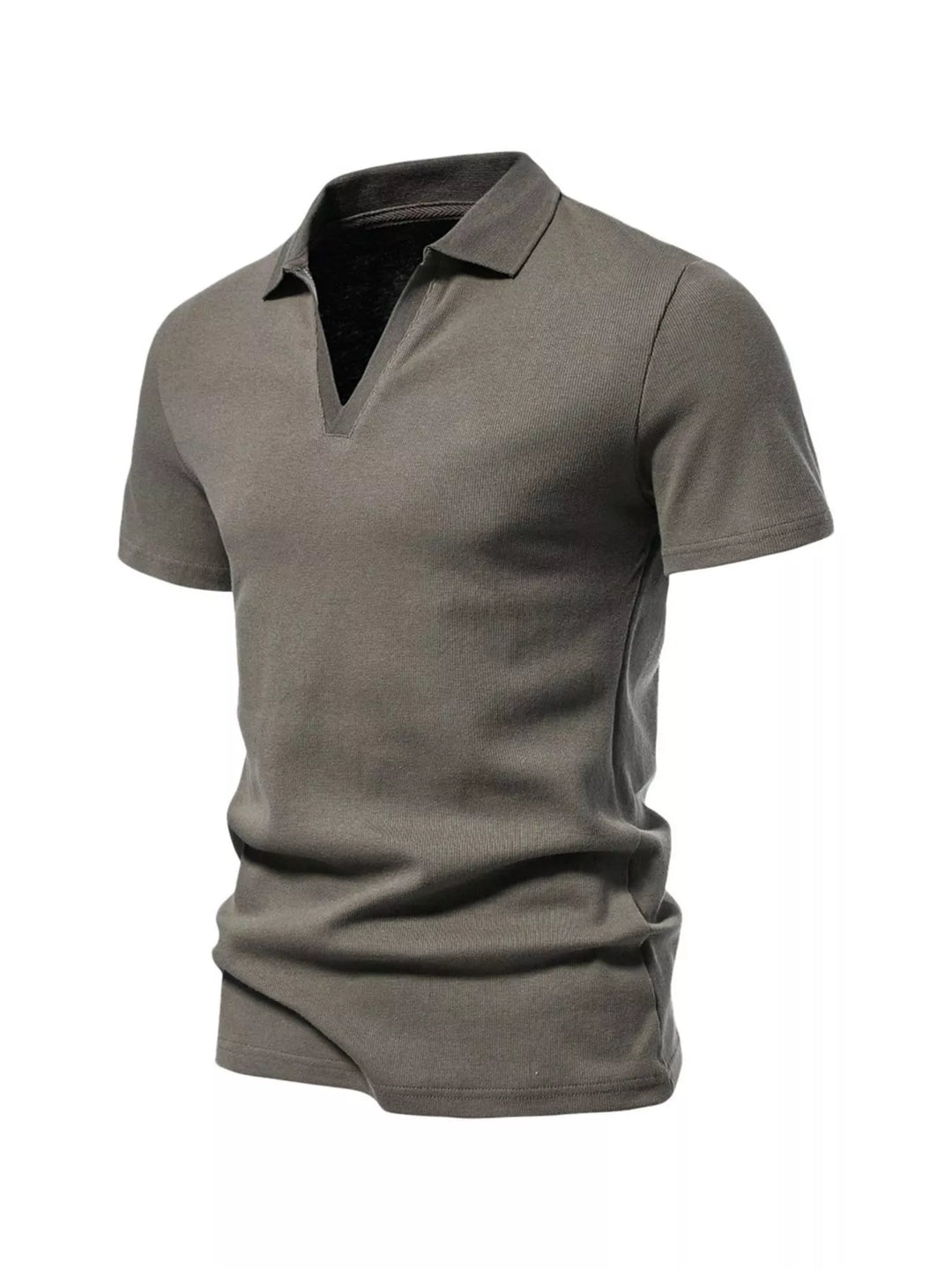 Men's Plus Size Casual Notched Short Sleeve Polo