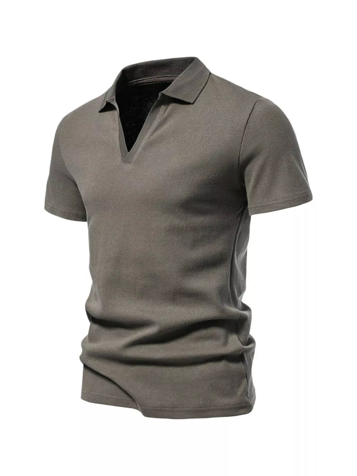 Men's Plus Size Casual Notched Short Sleeve Polo