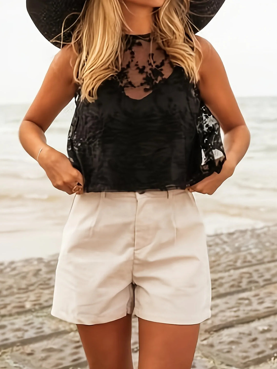 Lace Tie Back Tank