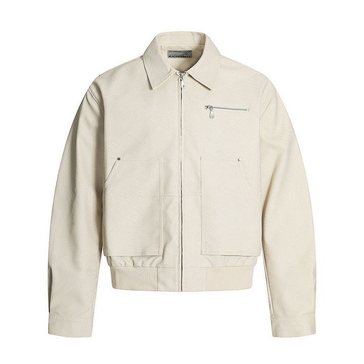 Retro Washed Distressed Leather Loose-Fit Casual All-Match Lapel Jacket Top