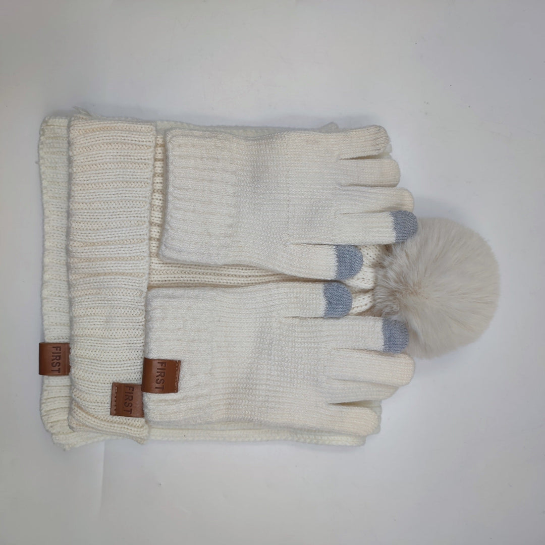 9-color Men's And Women's Knitted Hat Scarf Gloves